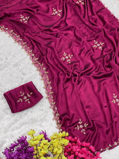 Designer Party Wear Rangoli Silk Saree