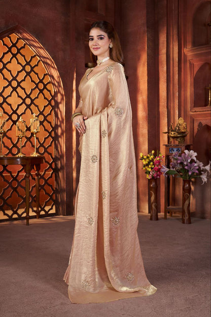 Designer Party Wear Fandy Satin Silk Saree