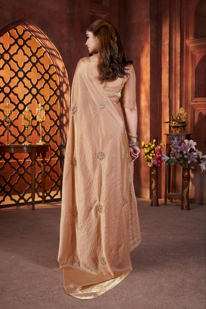 Designer Party Wear Fandy Satin Silk Saree