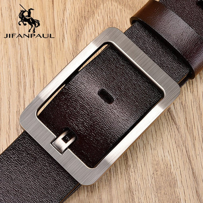 JIFANPAUL Brand Genuine Men's Leather Fashion Belt