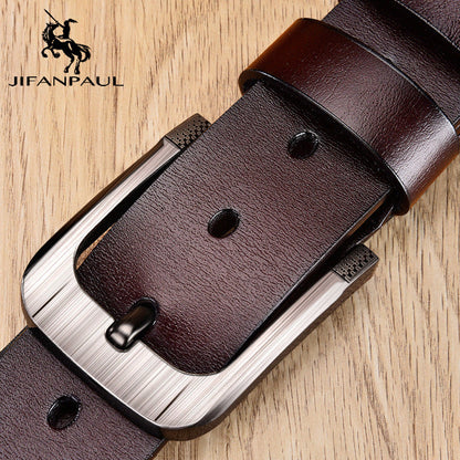 JIFANPAUL Brand Genuine Men's Leather Fashion Belt