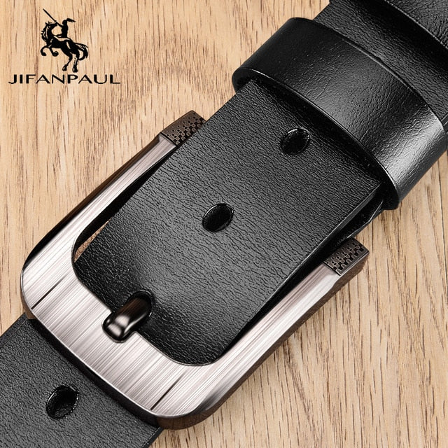 JIFANPAUL Brand Genuine Men's Leather Fashion Belt