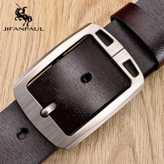JIFANPAUL Brand Genuine Men's Leather Fashion Belt