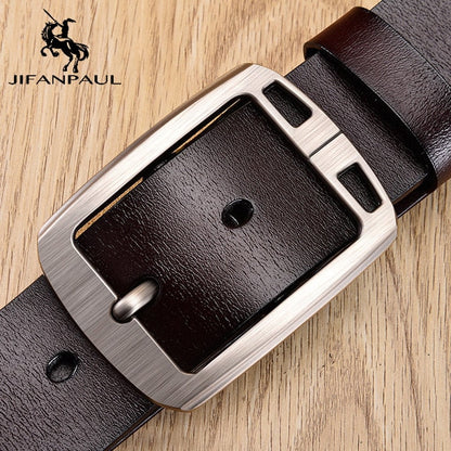 JIFANPAUL Brand Genuine Men's Leather Fashion Belt