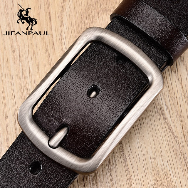 JIFANPAUL Brand Genuine Men's Leather Fashion Belt