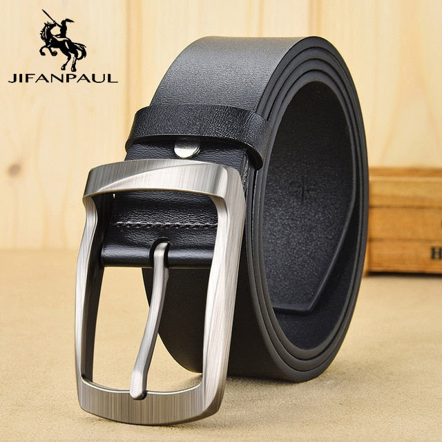 JIFANPAUL Brand Genuine Men's Leather Fashion Belt