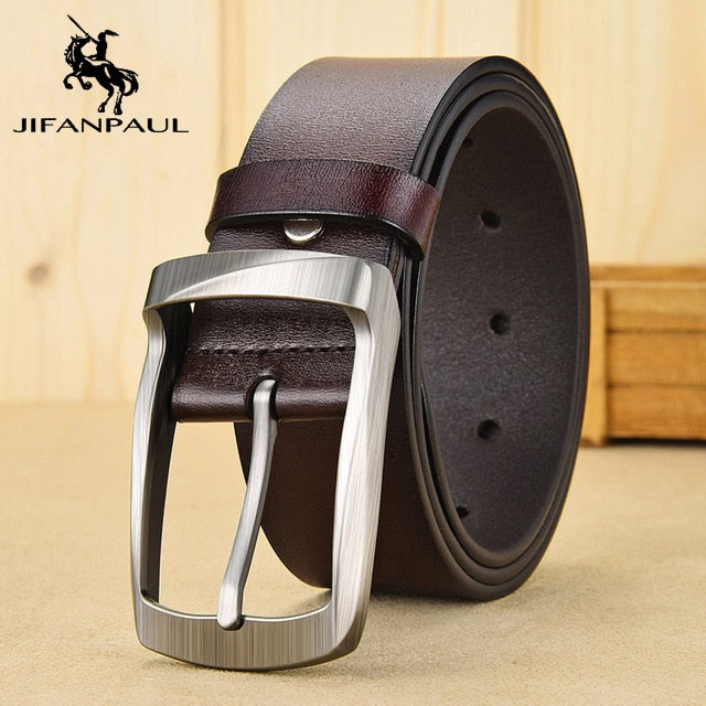 JIFANPAUL Brand Genuine Men's Leather Fashion Belt