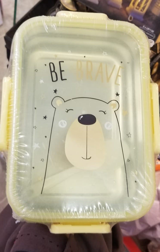 Lunch box inside metel body with spoon high quality 👌