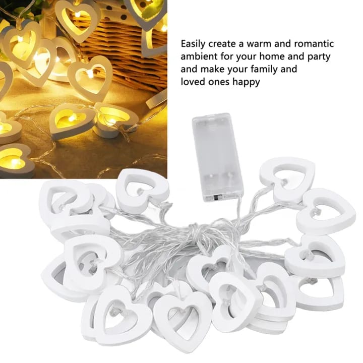 Wooden Heart Lights