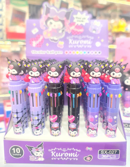 10 colors ball pen Kuromi 1