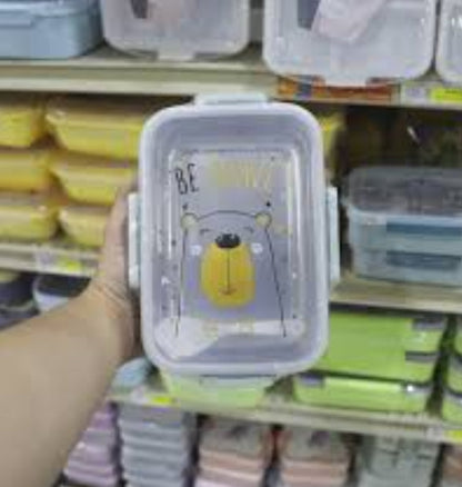 Lunch box inside metel body with spoon high quality 👌