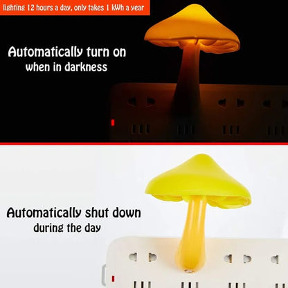 LED Mushroom Night Light Yellow