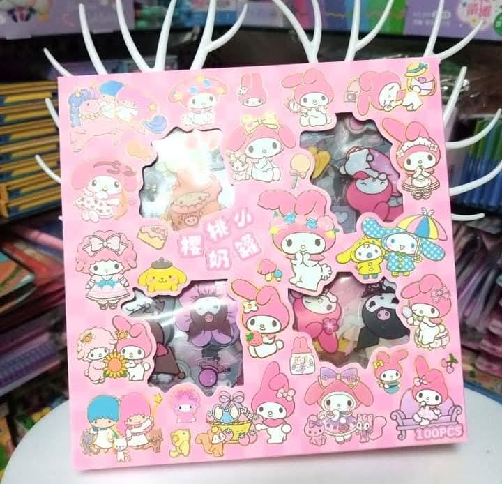 100 Piece  Waterproof Transparent Stickers Set