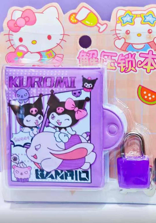 Mini note book with lock 🔐 Rendom characters