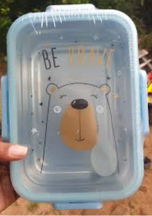 Lunch box inside metel body with spoon high quality 👌