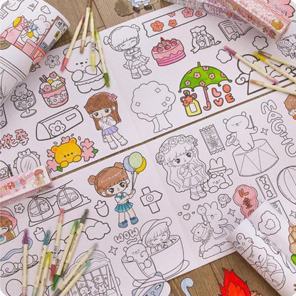 Coloring Paper Roll