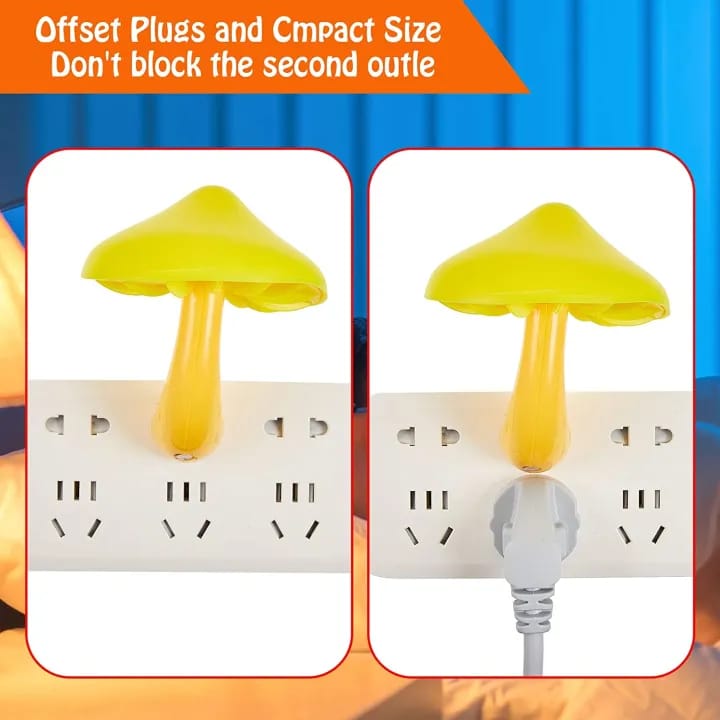 LED Mushroom Night Light Yellow