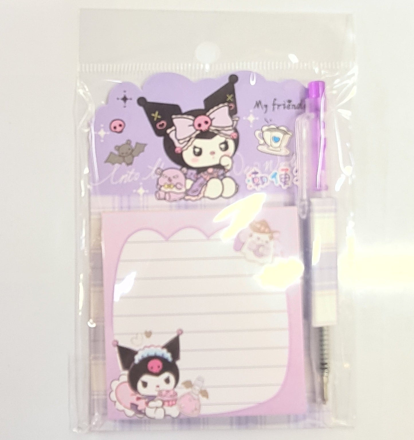 Sticky note with pen